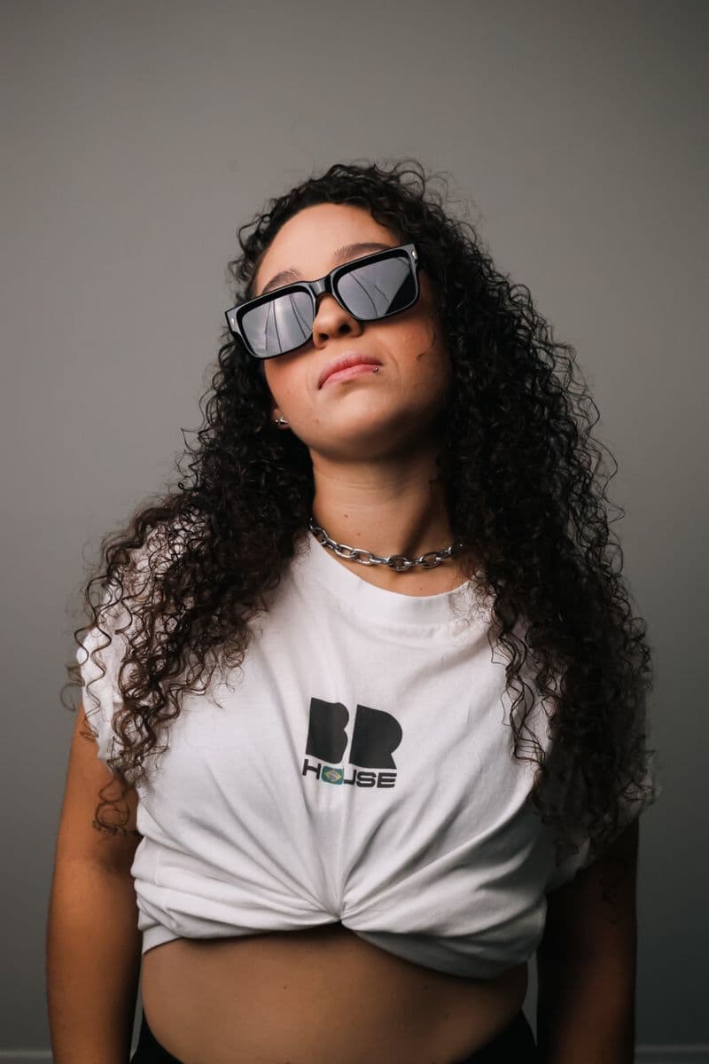 KAIA super cool with her shades!